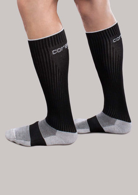 Core-Sport Moderate Compression Athletic Performance Socks Black