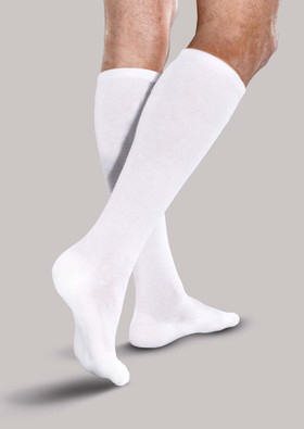 Core-Spun Moderate Support Socks White